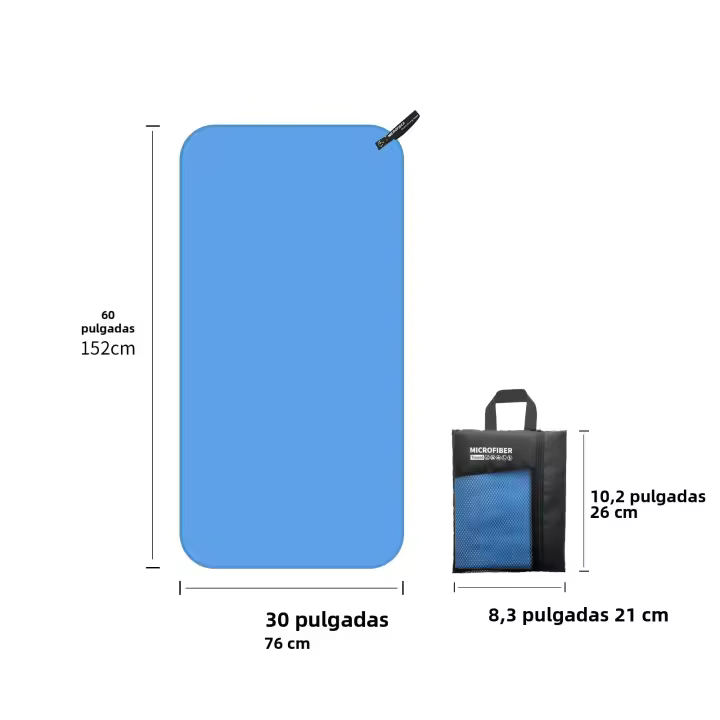 Toalla De Microfibra Mutao Con Bolsa De Malla Para Secado Rápido Absorbente Ideal Para Camping Gimnasio Yoga Senderismo - 1
