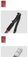 Bastón De Caminar Telescopio De Aluminio Ultraligero Absorbedor De Impacto Para Senderismo Con Punta De Acero Tungsteno Carbono Y Manija De Goma - details 2