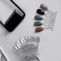 Palo De Muestra Para Uñas Postizas En Forma De Abanico Soporte Para Colores De Esmalte De Gel Plantillas De Uñas Práctica Paleta De Esmalte - details 3