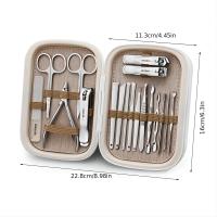 Juego Profesional De 18 Piezas De Tijeras Para Uñas De Acero Inoxidable De Alta Calidad Conjunto De Cuidado Personal Para Manos Y Pies Con Paquete De Viaje - details 6