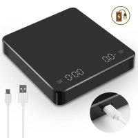 Báscula Electrónica De Cocina Con Pantalla Digital Y Recarga USB Precisión 0.1g Capacidad 3kg Timbrado Táctil Para Café Y Panadería - details 3