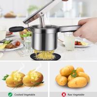 Trituradora De Pattas, Prensa De Acero Inoxidable De Grade Alimenticio con 3 Discos Intercambiables, Prensa Multifunctional Para Puré De Pattas, Frutas Y Verduras, Comida Para Bebés - details 2
