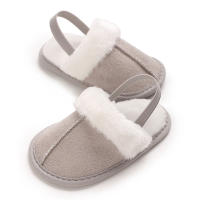 Zapatillas De Invierno Para Bebés Con Cordón Elástico De Lana Suave Y Antideslizante Para Niños Y Niñas Zapatos De Primer Pasos - details 6