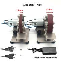 Mini Mecánica Multifuncional Trituradora Eléctrica Banda De Lijado Herramientas De Pulido Y Tratamiento De Superficie Para DIY - details 4
