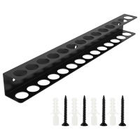 Organizador De Herramientas Pared Montado Eje De Destornillador Y Llave En Racks Porta Pinzas Para Garage Y Trabajo 14/23 Agujeros Negro IRON - details 1