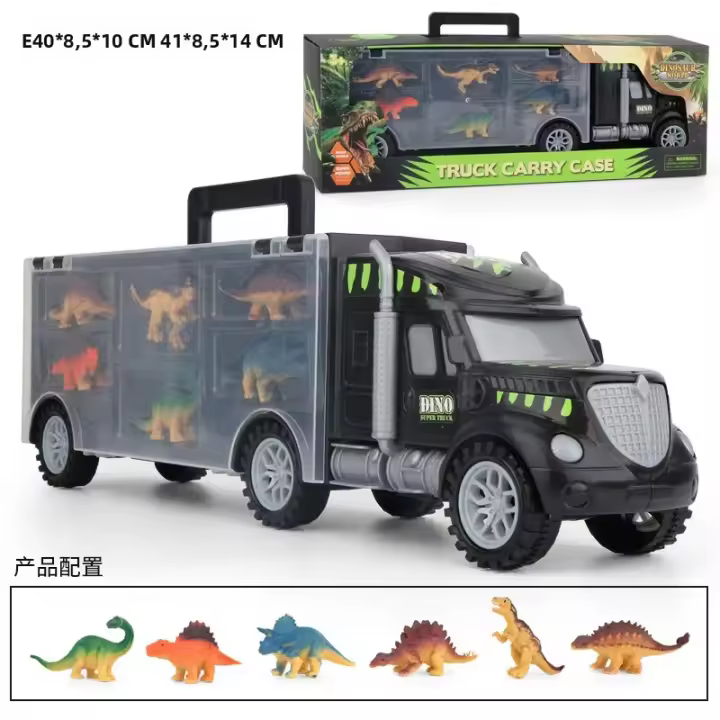 Coche De Modelos Para Niños Camión De Ingeniería Autobús De Garaje Caja De Contenedores Juguete De Almacenamiento Para Niño Regalo De Año Nuevo Y Navidad - 1