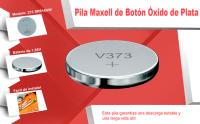 Banner - Pila maxell de boton oxido plata 373 SR916SW