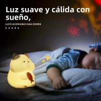 Luz Nocturna De Gato De Silicona Lindo Dimmer Recargable Para Decoración De Habitación De Niños Luz Táctil Sin Cable Para Dormitorio Infantil - details 8
