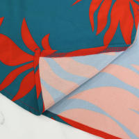 Vestido Maxi De Manga Baja Con Estampado Tropical Y Abertura En Un Hombro Para Mujer Estilo Elegante Y Casual A-Line Longitud Del Tobillo Primavera/Verano/Otoño - details 7