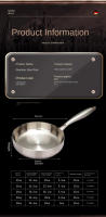 Sartén De Frying Pan De Acero Inoxidable 316 Antiadherente Para Estufa De Gas Y Cocinador Inducción Cocina Ecológica 28cm - details 14