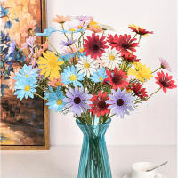1/3/5Pcs 50cm Girasol Artificial 5Cabezas Flores De Plástico Para Decoración De Boda Novia Hogar Jardín Mesa DIY Sin Embalaje De Venta Al Por Mayor - details 8