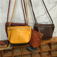 Bolso Bandolera Mujer MJ De Cuero Genuino Pequeño Bolsos Cruzados Retro Para Niñas Bolsa De Mano Suave Con Bolsillo Para Teléfono Móvil - details 10