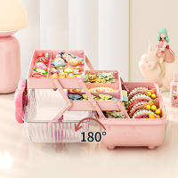 Caja De Almacenamiento Para Accesorios De Pelo Con Manija Organizador Multicapa Para Niñas Bolso De Joyería Multipropósito - details 0