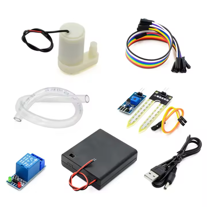 Kit De Módulo De Riego Automático DIY Con Sensor De Humedad Del Suelo Y Bomba De Agua Mini Para Arduino Con Tubo De 50cm - 1