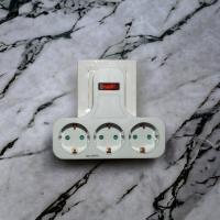 DISTRIBUX Adaptador con interruptor y 3 enchufes Regleta Maximo 3680W - details 0