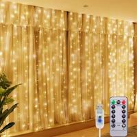 Luces LED De Navidad Para Cortina Control Remoto Y USB Decoración Para Habitación Y Ventana Luz De Fondo Para Fiesta Y Hogar - details 0