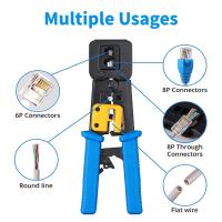 Kit De Herramientas Para Enchufes RJ45 RJ11/RJ12/CAT5/CAT6/Cat5e Set De Pruebas De Red Y Reparación De Cableado Para Computadoras - details 2