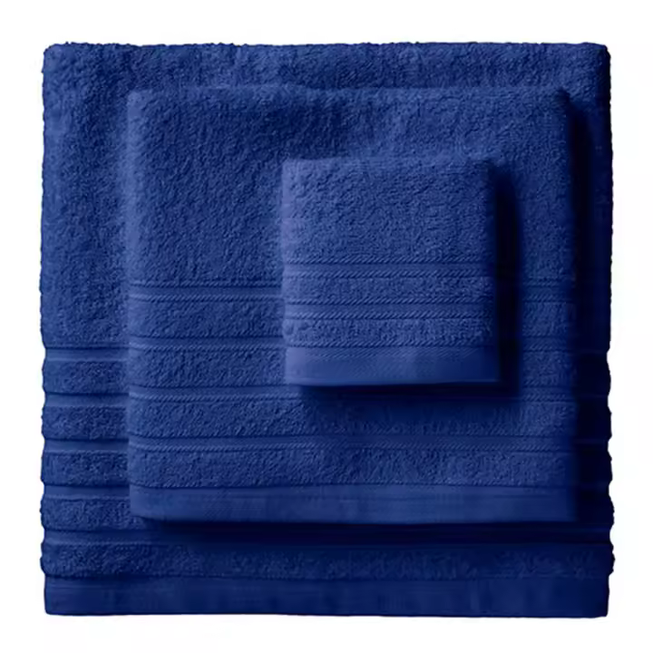 Lanovenanube - Toalla baño DIAMANTE - 100% algodón rizo americano - Color Marino - 1