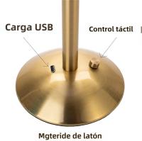 Lámpara De Mesa LED Táctil 3 Colores Recargable Por USB Luz Nocturna Sin Cable Para Decoración De Ambiente Dormitorio Lectura - details 16