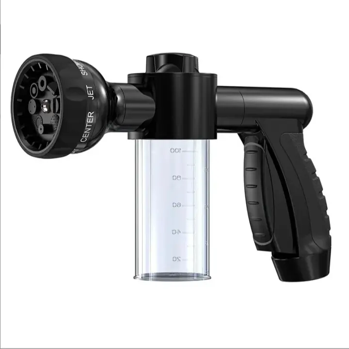 Pistola De Baño Para Perros Con Rojellador De 3 Modos Ajustable Lanzador De Espuma De Jabón Para Limpieza De Mascotas Herramienta De Limpieza Para Animales Domésticos - 1