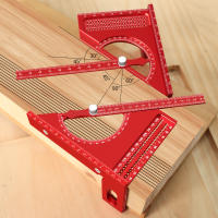 Regla De Ángulo Ajustable Metrico 180° Para Carpintería Color Diferente Con Agujero De Marcado T-Shaped En Aluminio - details 3