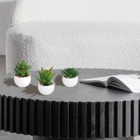 XIYA FLOWER Suculentas De Aloe Vera Artificiales En Estilo Moderno Con Maceta De Plástico Blanco Para Decoración Del Hogar Material PE - details 4