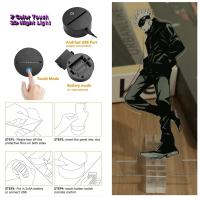 Lámpara De Noche LED 3D Anime Figuras Jujutsu Kaisen Acrílico RGB Toque Inteligente 7 Colores Luz De Decoración Para Dormitorio Regalos - details 2