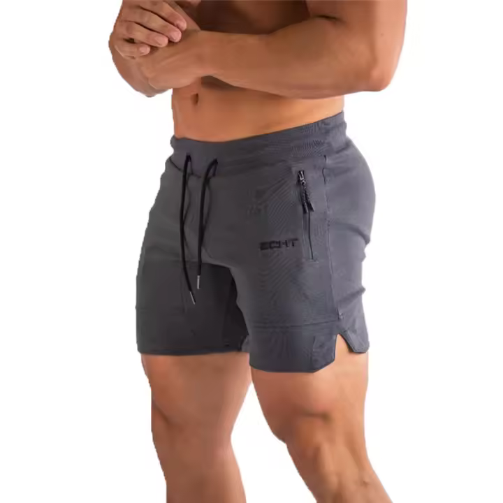 Nuevos Shorts De Fitness Para Hombre Con Bolsillo Cremallera Pantalones De Correr Verano Transpirables Shorts De Playa Deporte Mesh Talla Verdadera - 1