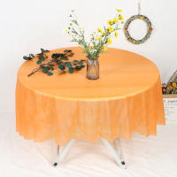 Mantel Desechable De Color Sólido Para Mesa Redonda Cubierta Nórdica Para Decoración De Fiestas En Casa Boda Cumpleaños Navidad - details 0