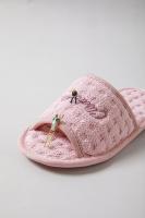 Zapatillas De Tela Suave Y Silenciosas Para Interno Zapatos Mujer Con Dedos Expuestos Comodidad Neutra Minimalista Para El Hogar - details 1