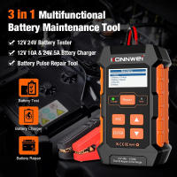 Herramienta De Reparación De Batería De Coche Automática 12V10A 24V5A Para Baterías De Plomo-Acidez AGM Gel Litio Con Pantalla LCD De Alta Resolución - details 4