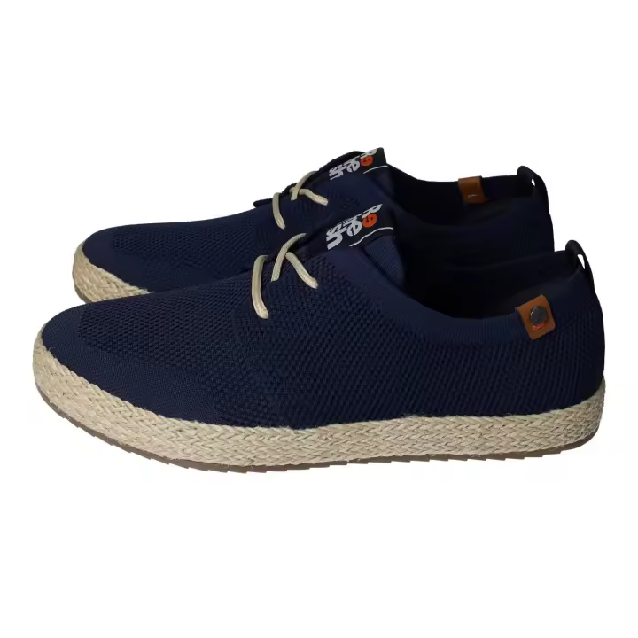 Zapatillas marca REFRESH para hombre en color marino. Zapatillas Refresh Hombre - Calzado Casual Transpirable con Suela de Yute y Cordones - Estilo Mediterráneo - 1