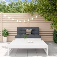 vidaXL Juego de muebles de jardín 2 piezas madera maciza en color Pino blanco/Douglas natural/Pino natural y más | almacenamiento funcional diseño moderno para baño dormitorio sala - details 0
