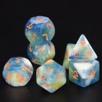 Juego De Dados Poliedros DND 7 Piezas Acrílico Colores Mezclados Y Brillo Juegos De Mesa RPG Souvenir Entretenimiento - details 23