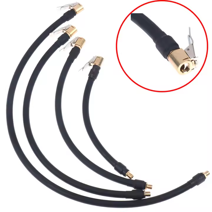 Adaptador De Tubo Flexible De Goma Para Válvula De Neumáticos Extensiones Para Compresor De Aire Inflador De Bicicleta Motocicleta Coche - 1