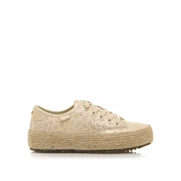 MUSTANG 60415 C55336 Alpargatas de mujer 32093 24V SNEAKERS YUTE PERFORADA CHAMPAGNE - 1