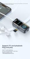 VIKEFON Receptor Transmisor Bluetooth 5.4 Adaptador De Audio Wireless Con Micrófono Y Pantalla Digital HiFi 3.5mm AUX TF Card - details 8
