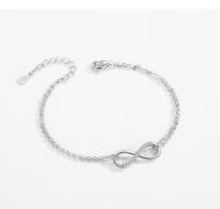 Zenyth-pulsera de Plata de Ley 925 con diseño ajustable de circonia de Amor Infinito Romántico para Mujer, joyería FINA de Compromiso de Boda - details 5
