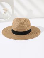 Sombrero De Paja Grande Plegable Para El Verano Con Sombra Personalizable Ecológico Transpirable Para Exteriores Y Playas Protección Solar Amplio - details 1