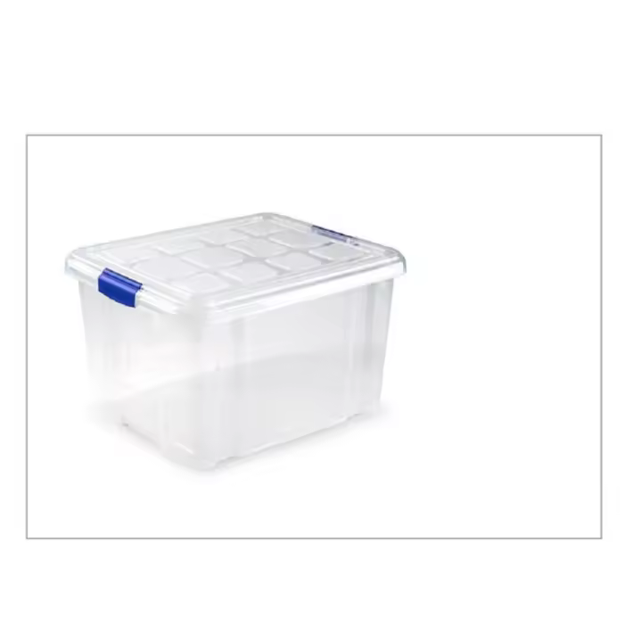 Caja de almacenamiento, transparente, 25 litros, sin ruedas - 1
