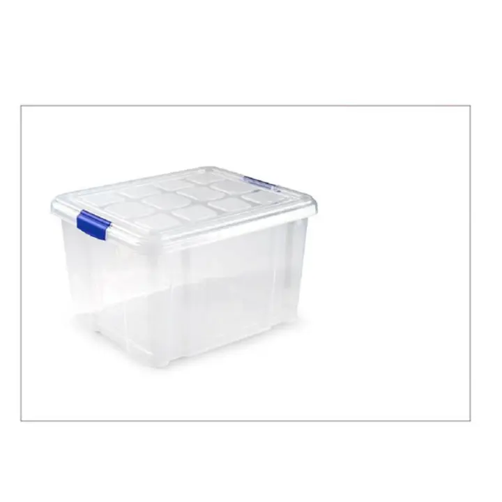 Caja de almacenamiento, transparente, 25 litros, sin ruedas - 1