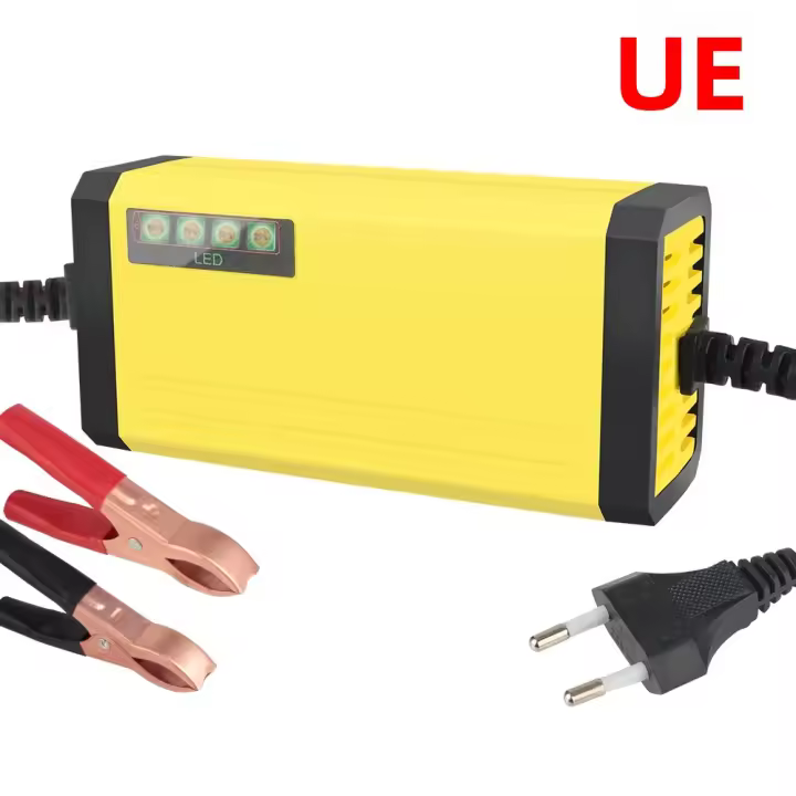 Cargador De Batería Para Coche 12V 2A Reparación Pulsada Potencia 220V Pantalla LED Para Baterías De Agua Y Ácido Seco Adecuado Para Motos Y Camiones - 1