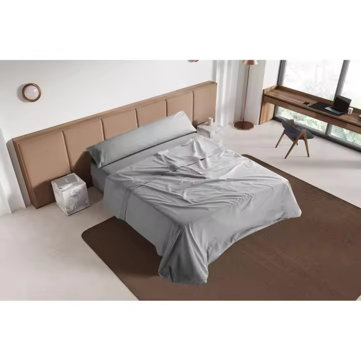 Juego de Sábanas de Tela, Modelo Q74, Color Gris, Mora - 1