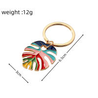 Llavero Enamel Multicolor Tortuga Arcoíris Llave De Hoja Para Hombres Y Mujeres Boho Fresh Foliage Plant Llavero De Coche Airpods Bolsa - details 0