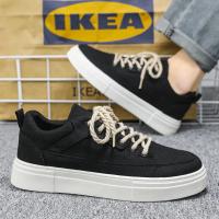 Zapatos De Patinaje Para Hombre Bajo Corte De Lona Zapatillas De Lona Planas Zapatillas De Skate Moda Plataforma Zapatillas De Encaje Para Hombre - details 4