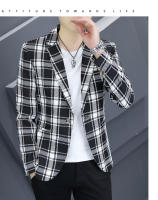 Chaleco a Cuadros Para Hombre Corte Ajustado Estilo Casual Business Moda Elegante Chaqueta De Alta Calidad Para Ocasiones Formales - details 10
