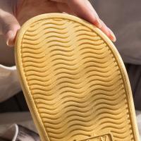 Zapatillas De Hombre Antideslizantes Con Masaje Suela Suave Color Sólido Sandalias De Baño Para Mujer Zapatos De Salud Simple - details 5