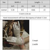 Guantes De Boda De Ivoire Para Novia Con Perlas Y Diamantes Estilo Mariage Femme Accesorios De Novia Largo De Muñeca Para Mujer - details 4