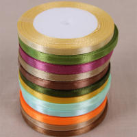 Cinta De Seda 6mm 25 Yardas Por Rollo Para Manualidades DIY Regalos De Navidad Halloween Bodas Fiestas Decoración De Flores Y Pasteles - details 4