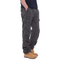 Pantalones Cargo Hombre FGKKS Con Multiple Bolsillos Y Cierre De Cremallera Algodón Puro Pantalones Rectos Casuales De Color Sólido Para Construcción - details 3